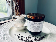 Load image into Gallery viewer, Bold Black Pepper 8 oz Coco-Beeswax, Wooden Wick, Aromatherapy Candle