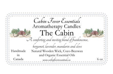 Load image into Gallery viewer, The Cabin 6 oz Coco-Beeswax, Wooden Wick, Aromatherapy Candle