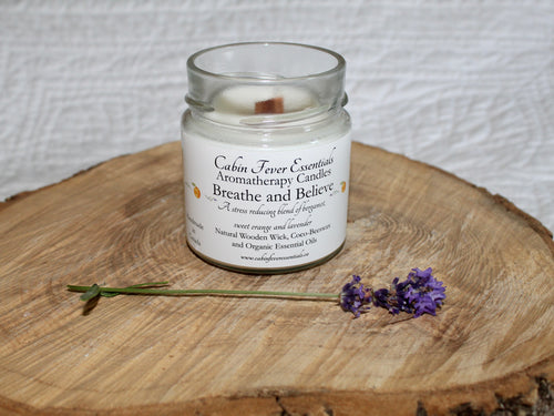 Aromatherapy, Coco-Beeswax, Wooden Wick Candles 6 oz
