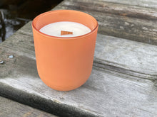 Load image into Gallery viewer, Pumpkin Spice Coco-Beeswax Aromatherapy Candle with Wooden Wick 8 oz