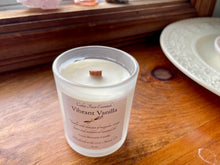 Load image into Gallery viewer, Coco-Beeswax Baby 4 oz Candles with a Wooden Wick. Scented with Essential Oils.