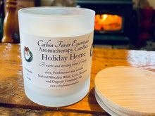 Load image into Gallery viewer, Holiday Home 8 oz Coco-Beeswax, Wooden Wick, Aromatherapy Candle