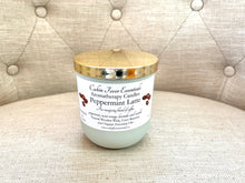 Load image into Gallery viewer, Terra Jar Collection Peppermint Latte 8 oz Coco-Beeswax, Wooden Wick, Aromatherapy Candle