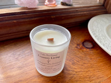 Load image into Gallery viewer, Coco-Beeswax Baby 4 oz Candles with a Wooden Wick. Scented with Essential Oils.