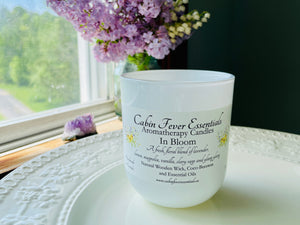 In Bloom 8 oz Coco-Beeswax, Wooden Wick, Aromatherapy Candle