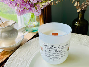 Sweet Breeze 8 oz Coco-Beeswax, Wooden Wick, Aromatherapy Candle