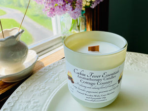 Cottage Country 8 oz Coco-Beeswax, Wooden Wick, Aromatherapy Candle