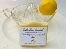Load image into Gallery viewer, Lemon Peppermint Coconut Milk Soap