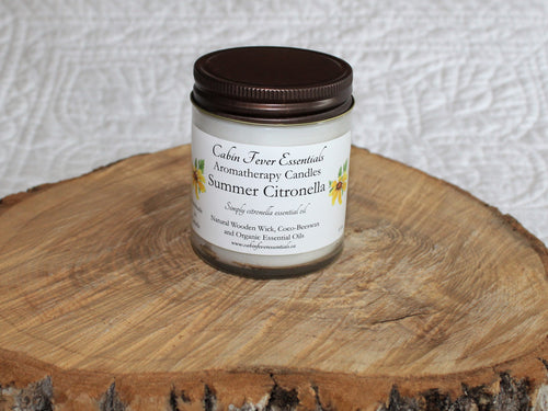 Summer Citronella Coco-Beeswax with Citronella Essential Oil and Wooden Wick