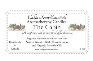 The Cabin 6 oz Coco-Beeswax, Wooden Wick, Aromatherapy Candle