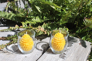 Pure Beeswax Pinecone Votive Candles