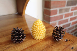 Pure Beeswax Pinecone Votive Candles