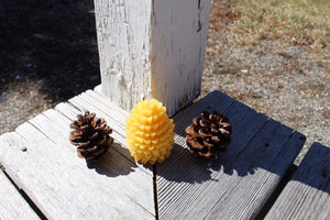 Pure Beeswax Pinecone Votive Candles