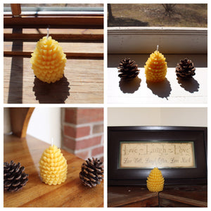 Pure Beeswax Pinecone Votive Candles