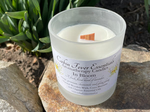 In Bloom 8 oz Coco-Beeswax, Wooden Wick, Aromatherapy Candle