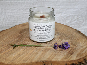 Aromatherapy, Coco-Beeswax, Wooden Wick Candles 6 oz