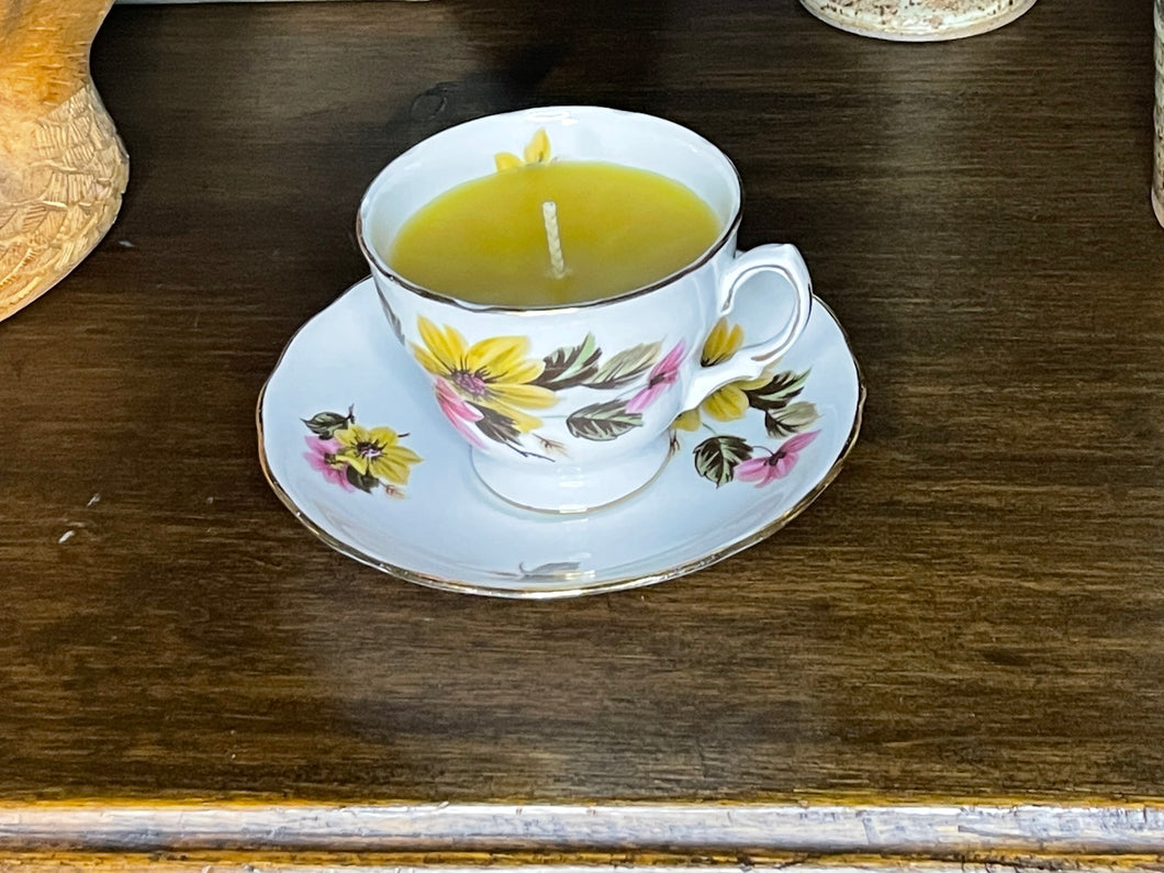 Beeswax Tea Cup Candles