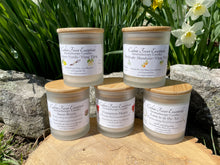Load image into Gallery viewer, Coco-Beeswax Candles in Frosted Glass Jar with Bamboo Lid 8 oz