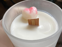 Load image into Gallery viewer, Coco-Beeswax Candles in Frosted Glass Jar with Bamboo Lid 8 oz