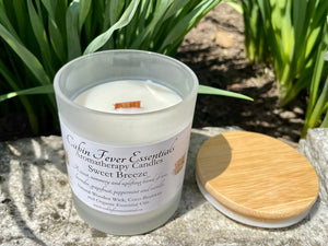 Sweet Breeze 8 oz Coco-Beeswax, Wooden Wick, Aromatherapy Candle