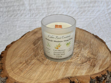 Load image into Gallery viewer, Coco-Beeswax Triple Essential Oil Note Candle with Wooden Wick in Frosted Glass Jar